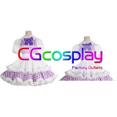 画像1: アイカツ!　紫吹蘭　カントリー風ワンピースver.　コスプレ衣装 (1)