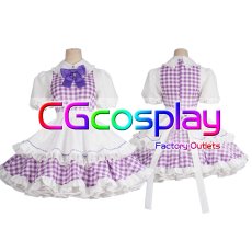 画像2: アイカツ!　紫吹蘭　カントリー風ワンピースver.　コスプレ衣装 (2)