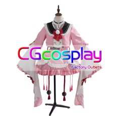 画像2: バーチャルYouTuber　VTuber　百鬼あやめ　和風メイド衣装　コスプレ衣装 (2)