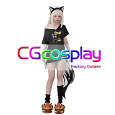 画像4: バーチャルYouTuber　VTuber　白上フブキ　部屋着　コスプレ衣装 (4)