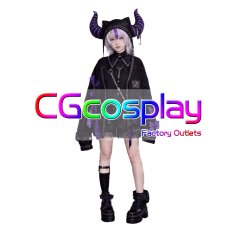 画像4: バーチャルYouTuber　Vtuber　ラプラス・ダークネス（La+ Darknesss）　ラプルイおそろいゴシック衣装　コスプレ衣装 (4)