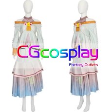画像1: プロジェクトセカイ カラフルステージ！ feat. 初音ミク　東雲絵名　曙香る乙女の羽衣　感じたものを絵に　コスプレ衣装 (1)
