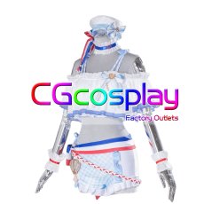 画像3: プロジェクトセカイ カラフルステージ！ feat. 初音ミク　桃井愛莉　ブルーマリン・クルースタイル　最強アイドルスマイル！　コスプレ衣装 (3)