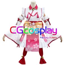 画像2: バーチャルYouTuber　Vtuber　さくらみこ　巫女衣装　コスプレ衣装 (2)