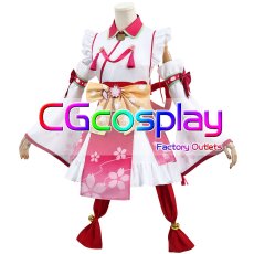 画像1: バーチャルYouTuber　Vtuber　さくらみこ　巫女衣装　コスプレ衣装 (1)