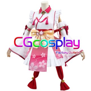 【ホロライブ】さくらみこ　セーラー　フルセット　M　コスプレ衣装　F-0707★ バーチャルYouTuber Vtuber さくらみこ マリンセーラー衣装 コスプレ衣装