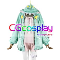 画像1: バーチャルYouTuber　VTuber　角巻わため　恐竜パジャマ　コスプレ衣装 (1)