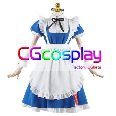 画像1: バーチャルYouTuber　VTuber　Gawr Gura（がうる・ぐら）　メイド　コスプレ衣装 (1)