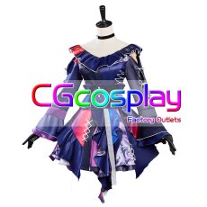 画像2: プロジェクトセカイ カラフルステージ！ feat. 初音ミク　暁山瑞希　 10th Single　エンパープル/化けの花　コスプレ衣装 (2)