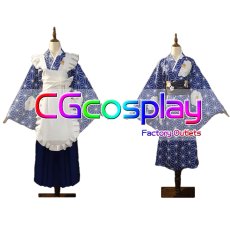 画像2: ぼっち・ざ・ろっく!　山田リョウ　神明の少女　和メイド　コスプレ衣装 (2)