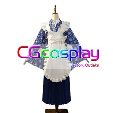 画像1: ぼっち・ざ・ろっく!　山田リョウ　神明の少女　和メイド　コスプレ衣装 (1)