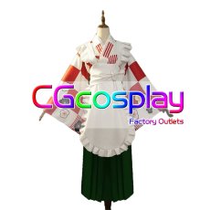 画像1: ぼっち・ざ・ろっく!　喜多郁代　神明の少女　和メイド　コスプレ衣装 (1)