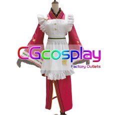 画像1: プロジェクトセカイ カラフルステージ！ feat. 初音ミク　天馬咲希　和風メイド服　コスプレ衣装 (1)