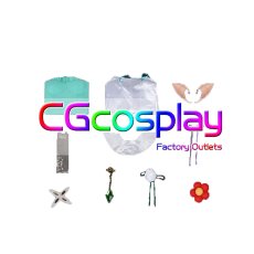 画像4: Re:ゼロから始める異世界生活　エミリア　パックのコーデ　コスプレ衣装 (4)