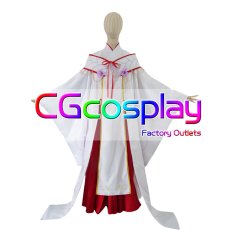 画像2: SummerPockets　鳴瀬しろは　巫女　コスプレ衣装 (2)