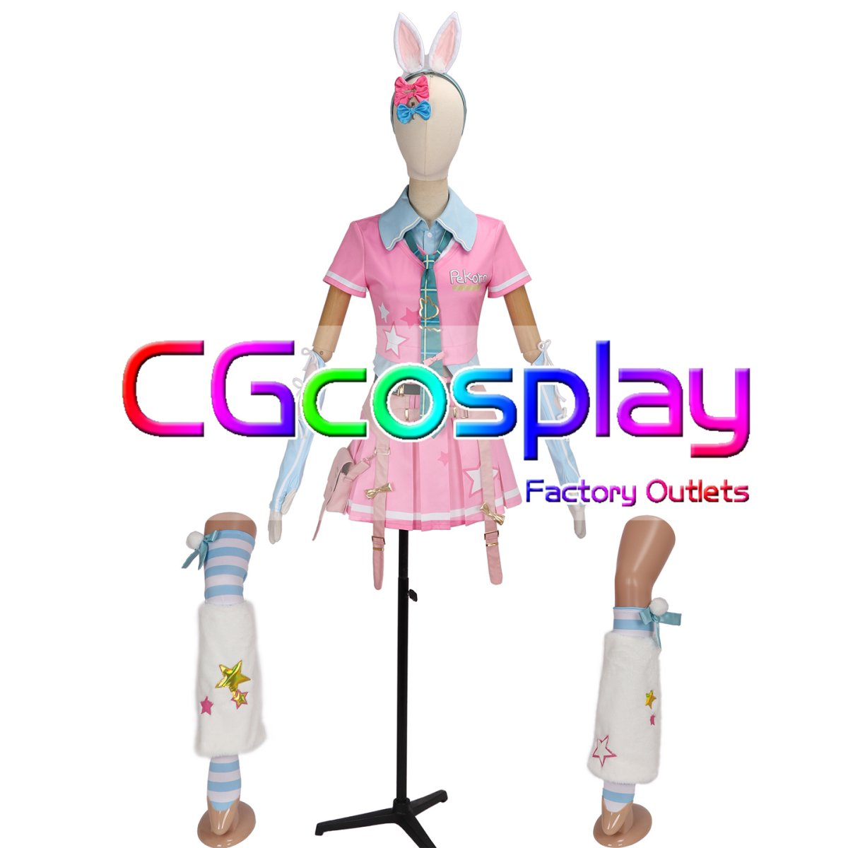 画像1: バーチャルYouTuber　VTuber　兎田ぺこら　新衣装　コスプレ衣装 (1)