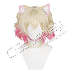 画像1: バーチャルYouTuber　VTuber　Mococo Abyssgard (モココ・アビスガード)　正月衣装　コスプレウィッグ　コスプレ衣装 (1)
