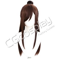画像1: 逆転裁判　宝月茜　コスプレウィッグ　コスプレ衣装 (1)