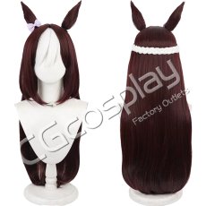 画像1: ウマ娘プリティーダービー　スペシャルウィーク　ロングヘア　コスプレウィッグ　コスプレ衣装 (1)