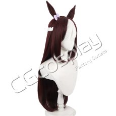 画像3: ウマ娘プリティーダービー　スペシャルウィーク　ロングヘア　コスプレウィッグ　コスプレ衣装 (3)