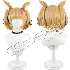 画像1: バーチャルYouTuber　VTuber　尾丸ポルカ　ダイナー衣装　ショートボブ　コスプレウィッグ　コスプレ衣装 (1)
