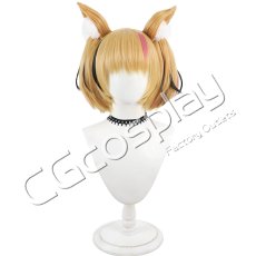 画像2: バーチャルYouTuber　VTuber　尾丸ポルカ　ダイナー衣装　ショートボブ　コスプレウィッグ　コスプレ衣装 (2)