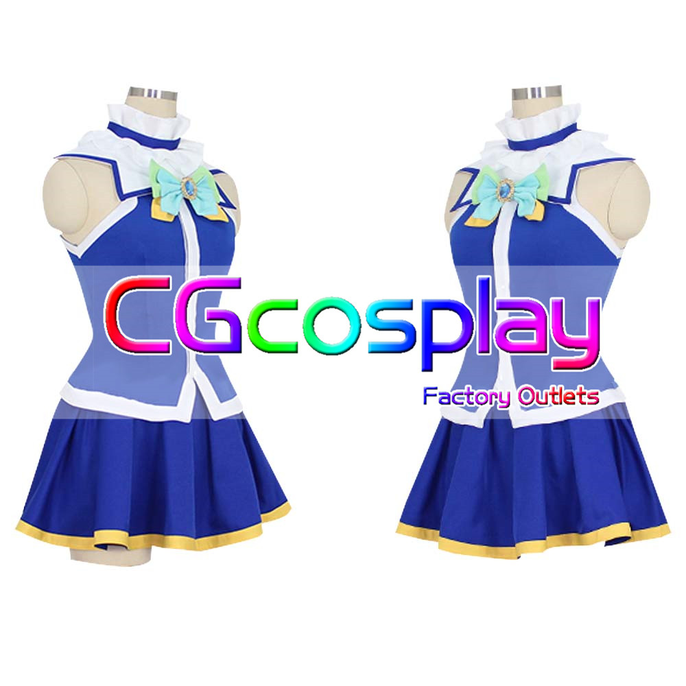 女性が喜ぶ ジンチャオライ アニメ コノスバ アクア コスプレ衣装 神の祝福 この素晴らしい世界 コスプレ ブルートップスカート 制服衣装 女性用 Camcamisiones Com Ar