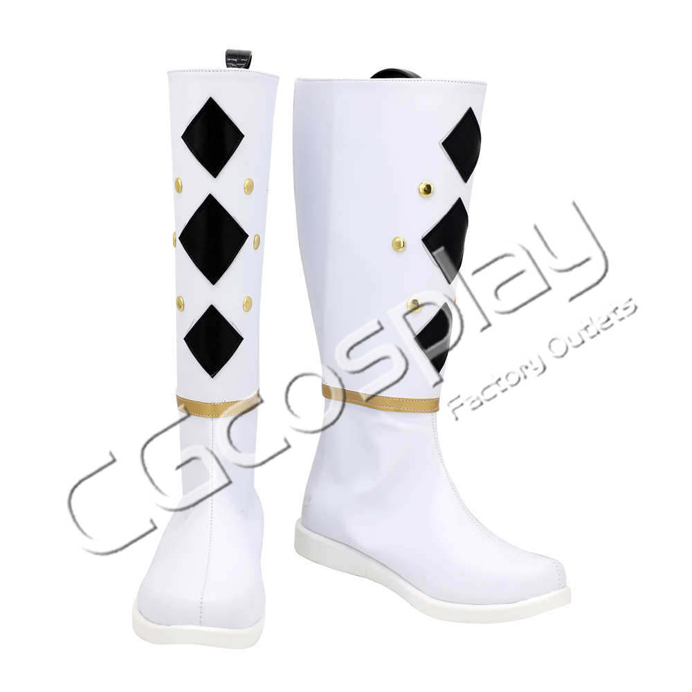 スーパー戦隊 白い戦隊レンジャー White Ranger コスプレ靴