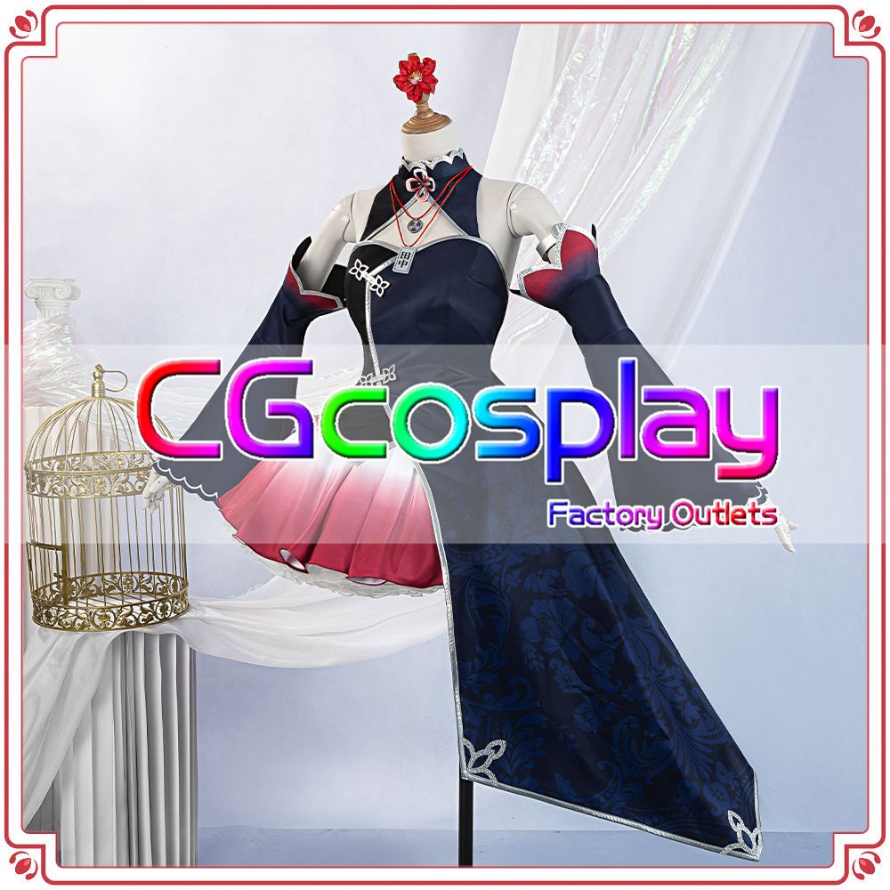 画像18: バーチャルYouTuber Vtuber HIMEHINA 「藍の華」 鈴木ヒナ 田中ヒメ ライブ衣装 コスプレ衣装 (18)