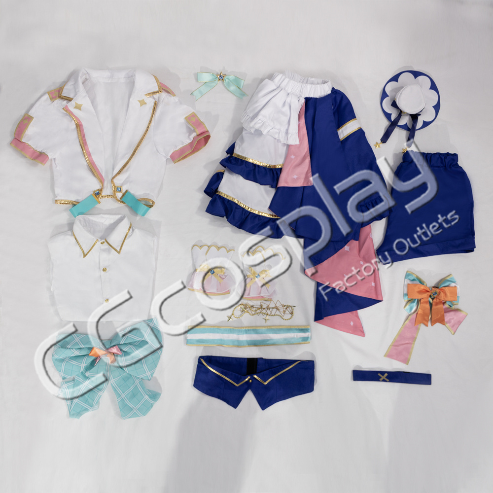 画像2: 特価品 在庫処分 在庫品(翌日発送) (女性用Mサイズ) バーチャルYouTuber Vtuber ホロライブ 桃鈴ねね  ブライト衣装 ズボンver. コスプレ衣装 (2)