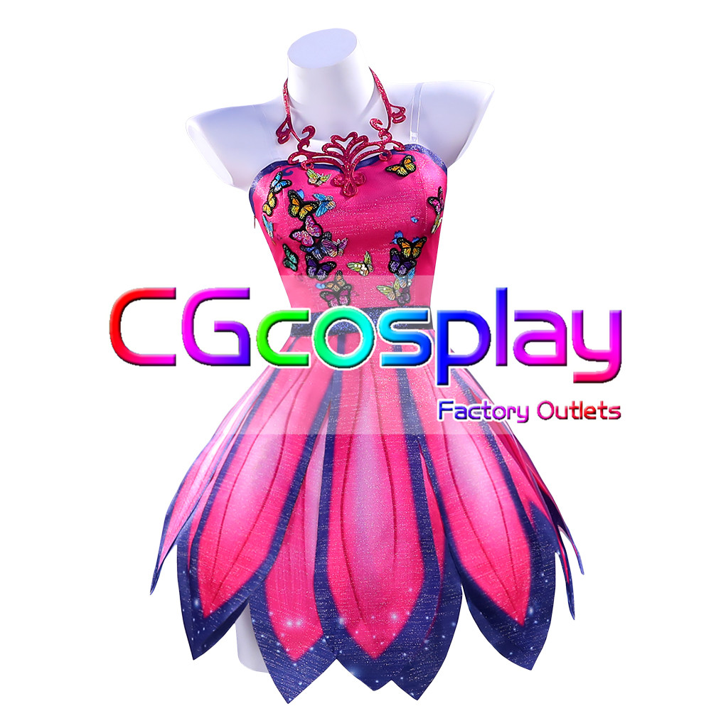 画像1: バービーシリーズ マリポーサ(Mariposa) Barbie Mariposa and Her Butterfly Fairy Friends コスプレ衣装 (1)