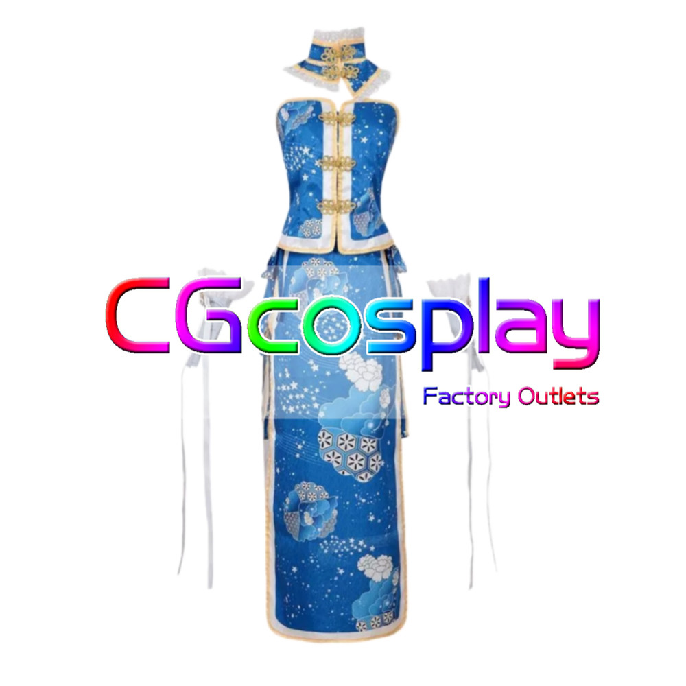 画像1: ラブライブ! School idol project 園田海未 チャイナドレス コスプレ衣装 (1)