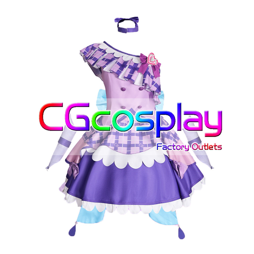 画像1: キミとアイドルプリキュア♪ 紫雨こころ(キュアキュンキュン) コスプレ衣装 (1)