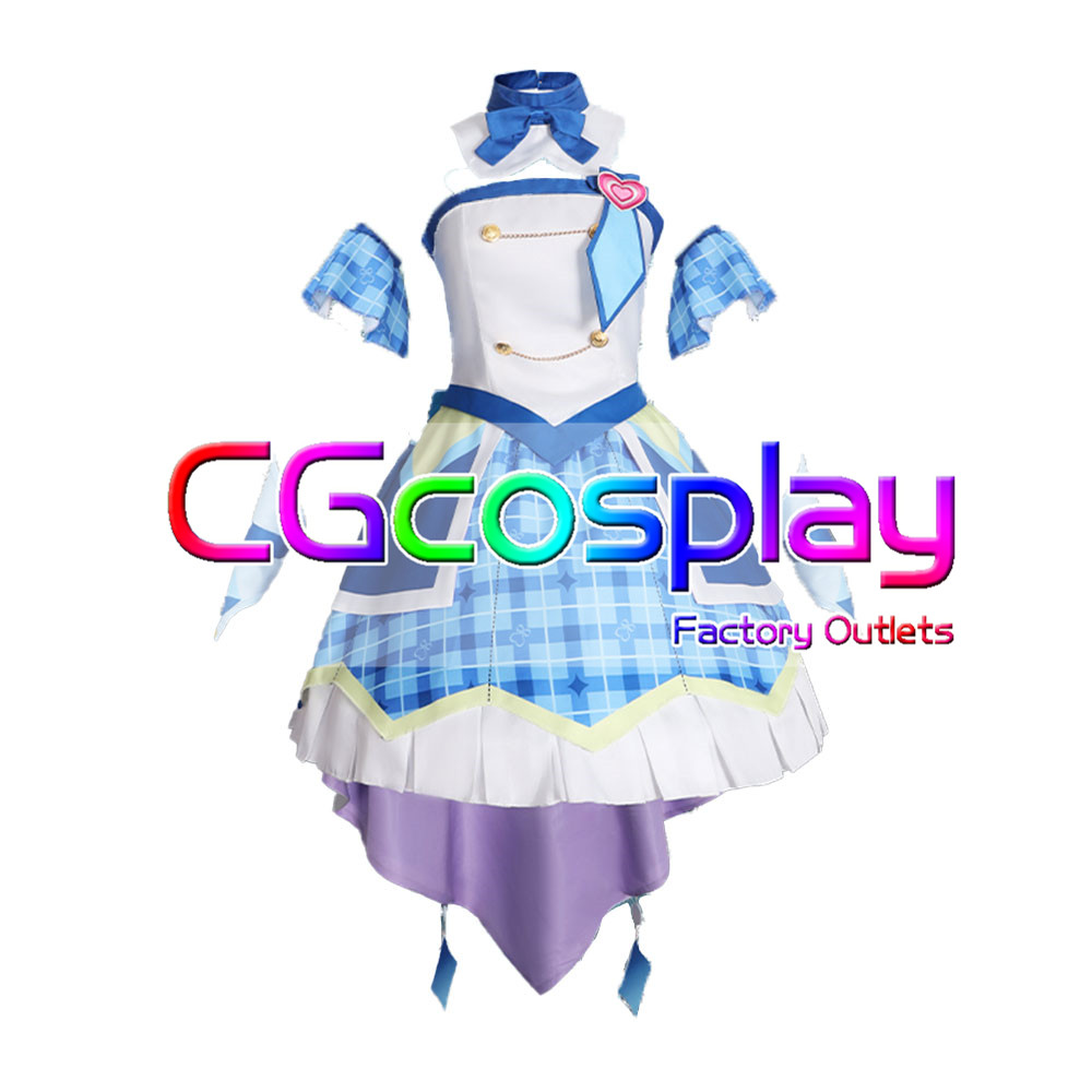 画像1: キミとアイドルプリキュア♪ 蒼風なな(キュアウインク) コスプレ衣装 (1)